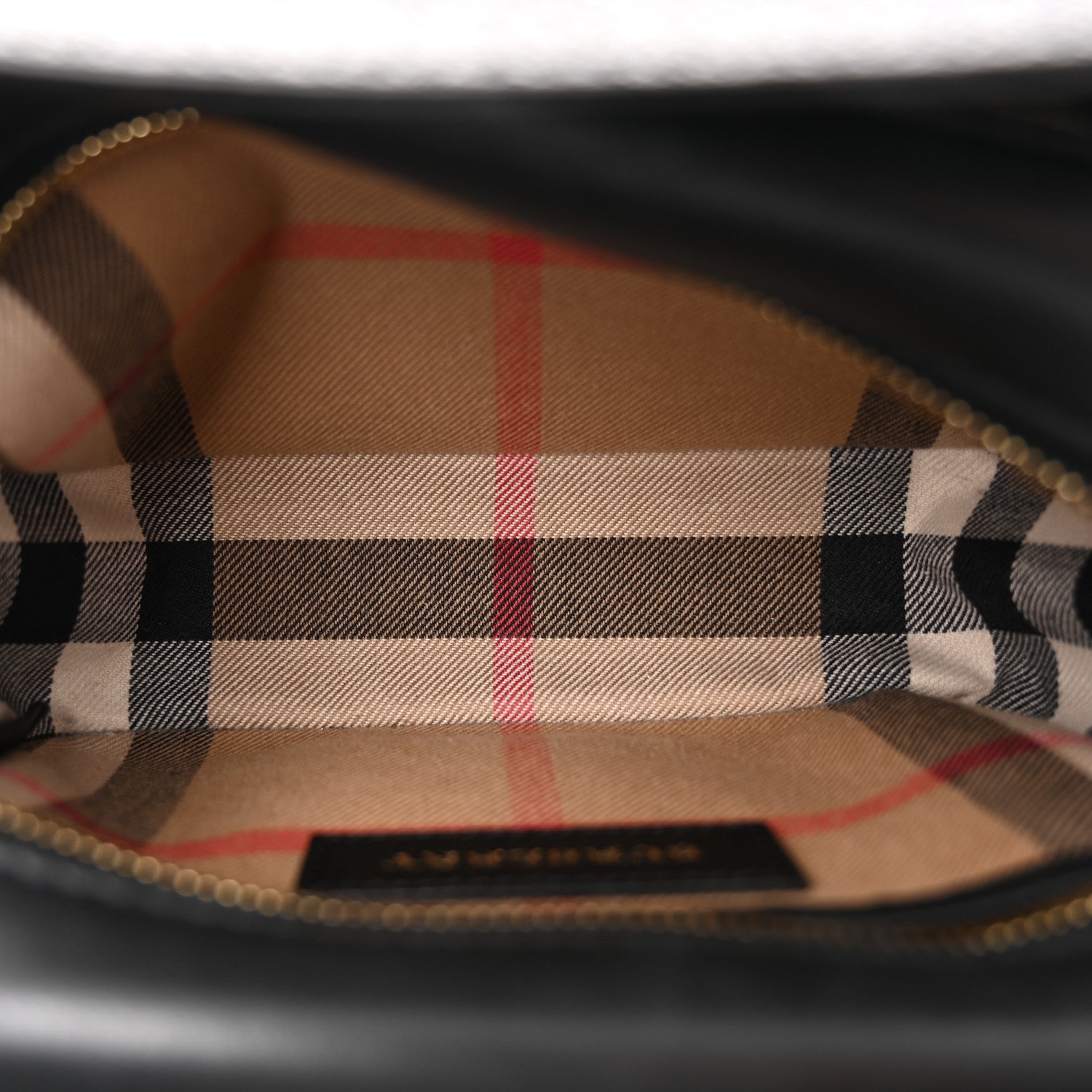 Burberry Soft Grain Calfskin Small Buckle Zip Bag Black 5 of 14