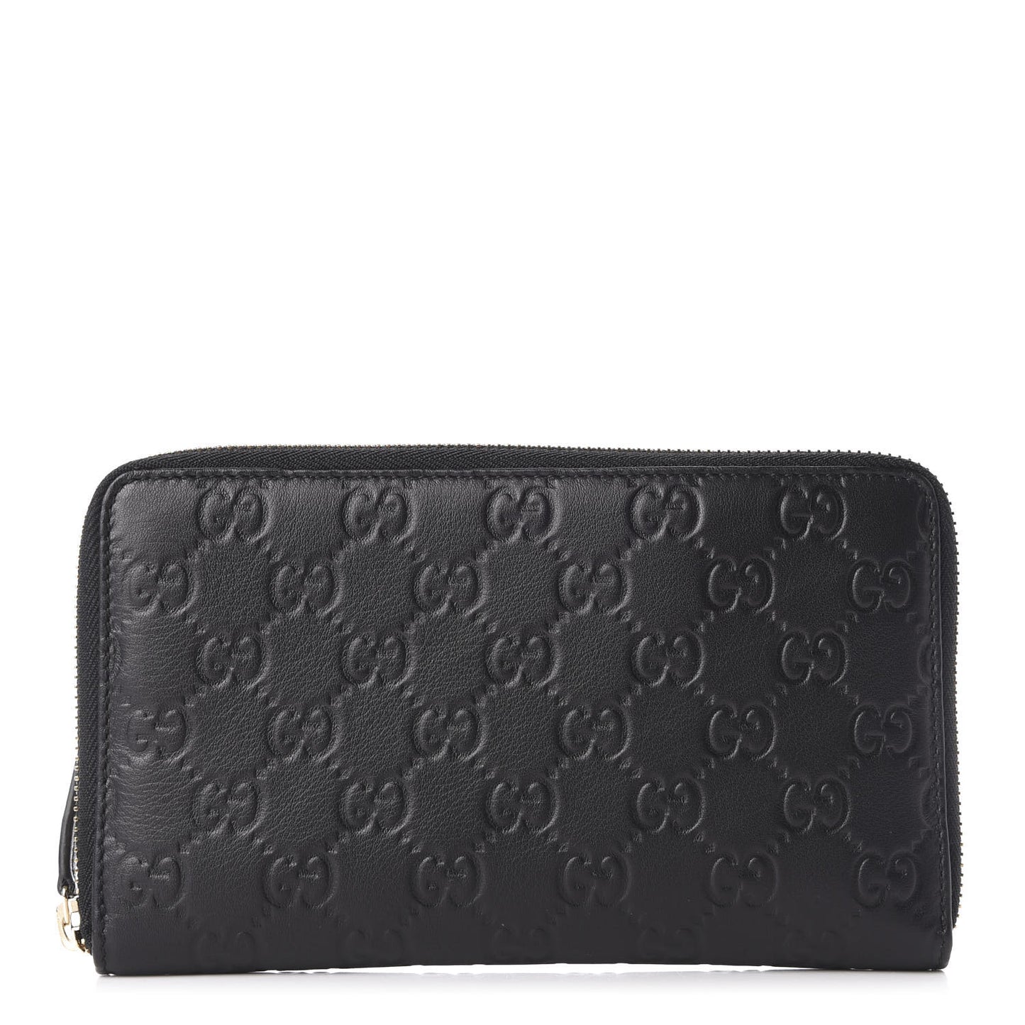 Guccissima Zip Around Travel Wallet Black