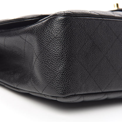 Chanel Caviar Quilted Jumbo Single Flap Black 11 of 12
