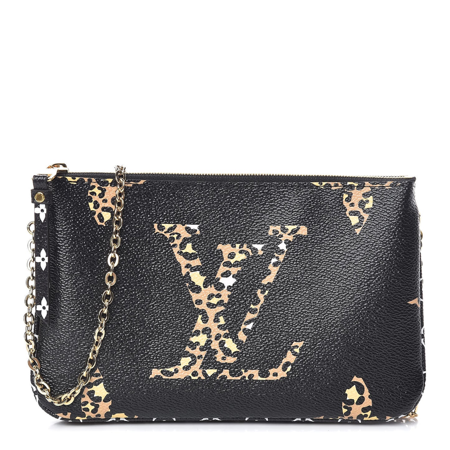 Monogram Giant Jungle Pochette Double Zip Black