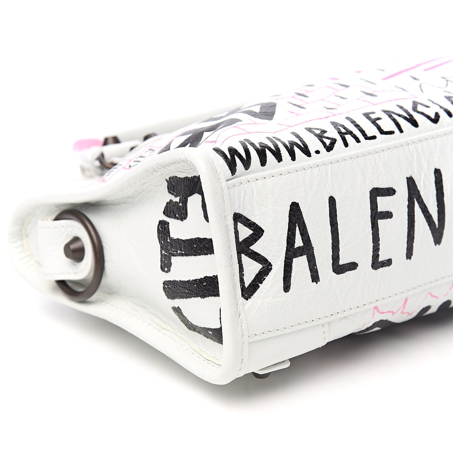 Agneau Graffiti All Over Classic Hardware Mini City White Multicolor