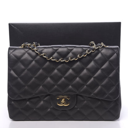Chanel Lambskin Quilted Jumbo Single Flap Black 15 of 15