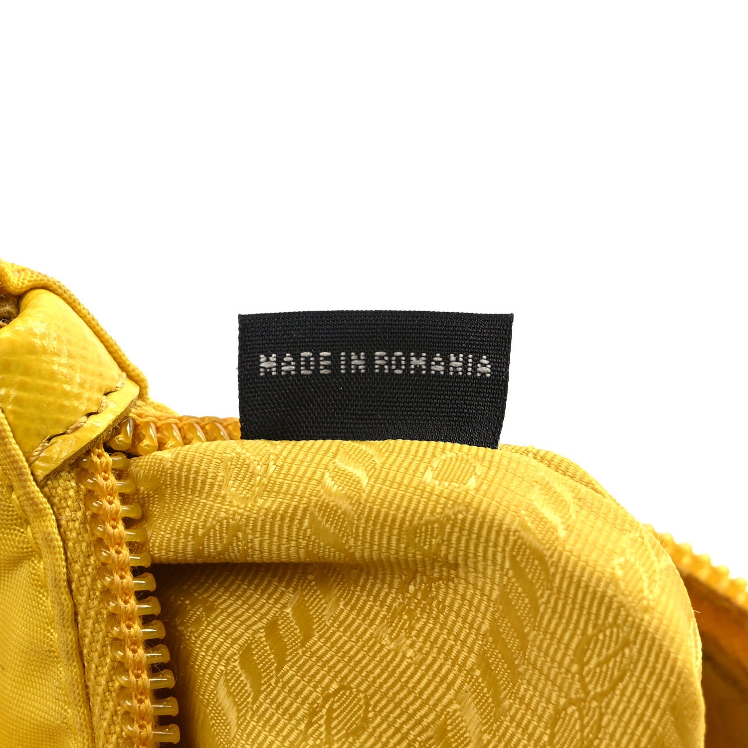 Prada Tessuto Nylon Triangle Wristlet Pouch Yellow 7 of 10