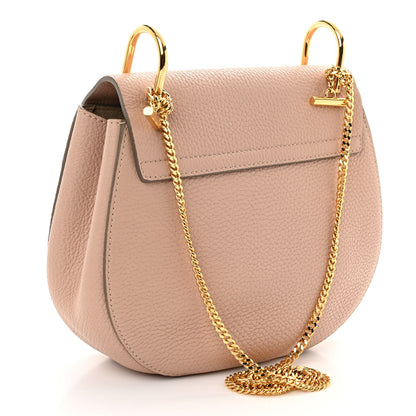 Chloe Grained Lambskin Medium Drew Shoulder Bag Cement Pink 3 of 12