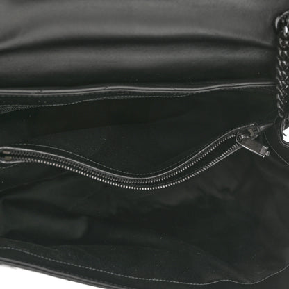 Saint Laurent Calfskin Y Quilted Monogram Monochrome Large Loulou Chain Satchel Black 5 of 11