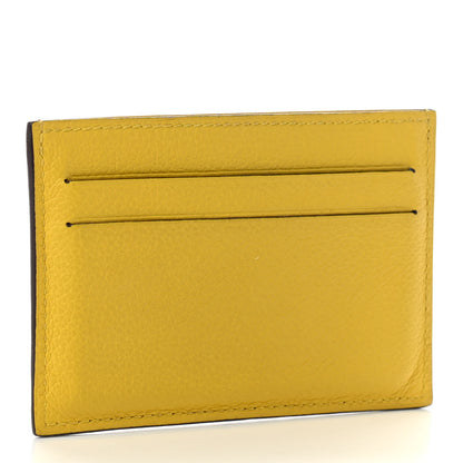 Hermes Evercolor Citizen Twill Card Case Jaune De Naples 3 of 7