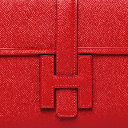 Hermes Epsom Jige Elan 29 Clutch Rouge Casaque 8 of 12