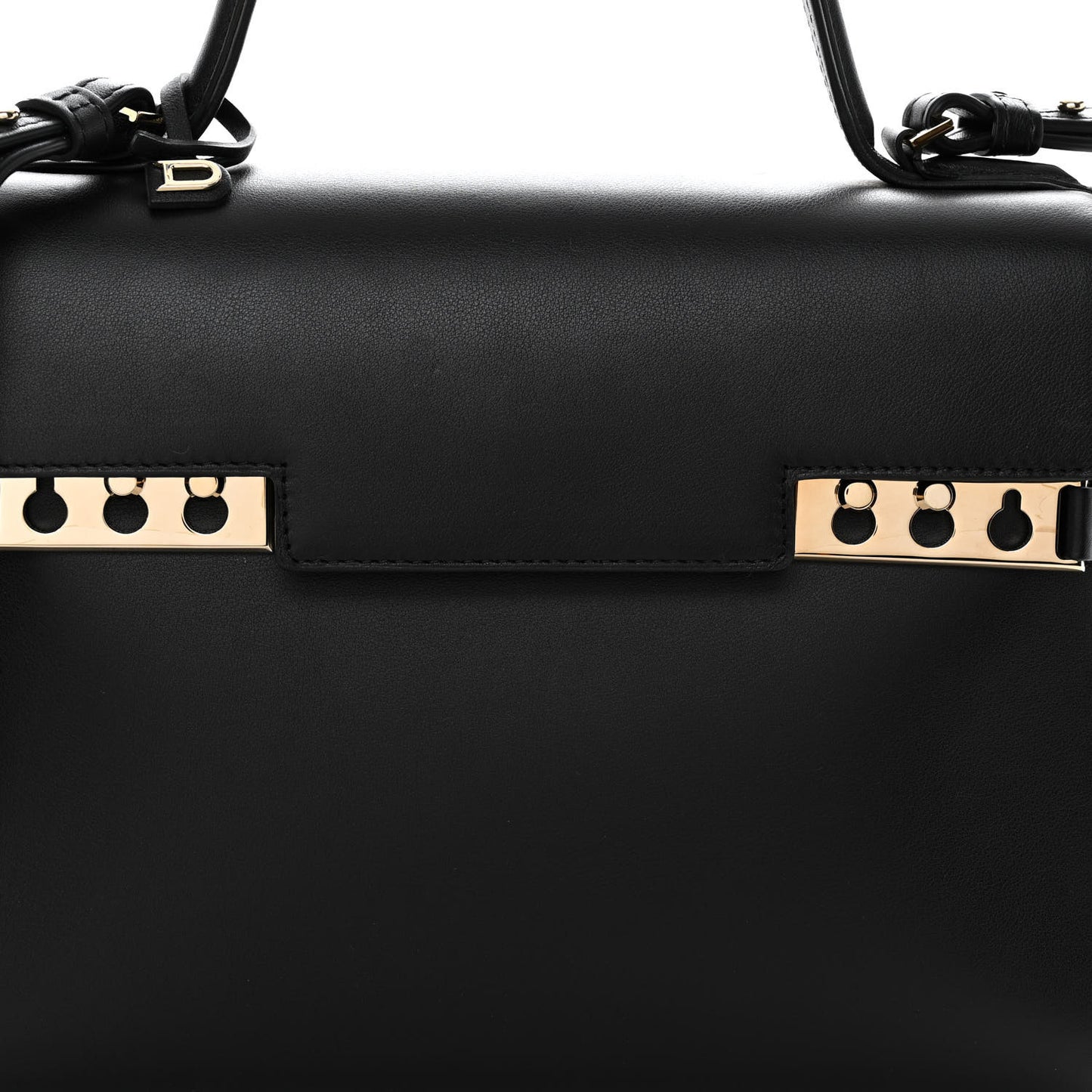 Calfskin MM Tempete Satchel Black