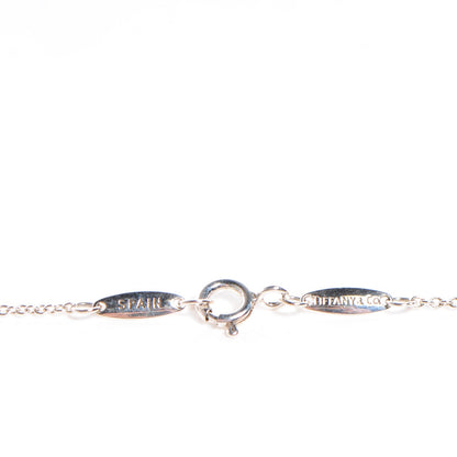 Tiffany Sterling Silver Diamond .10ct Elsa Peretti Diamonds by the Yard Pendant Necklace 4 of 5