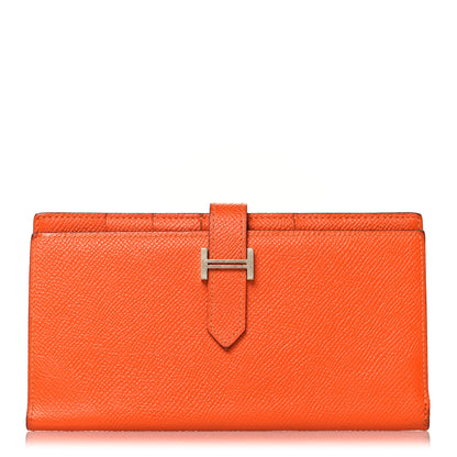 Hermes Epsom Bearn Gusset Wallet Orange 1 of 14