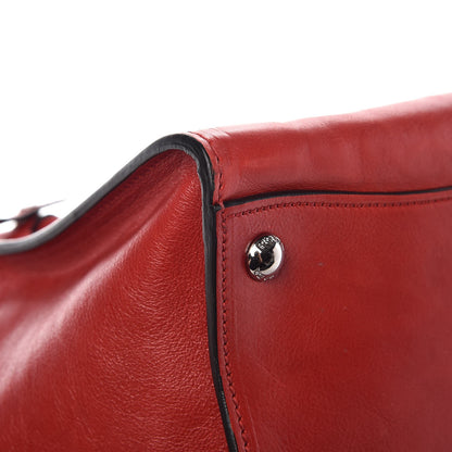 Prada Glace Calf Small Twin Pocket Tote Fuoco 11 of 13