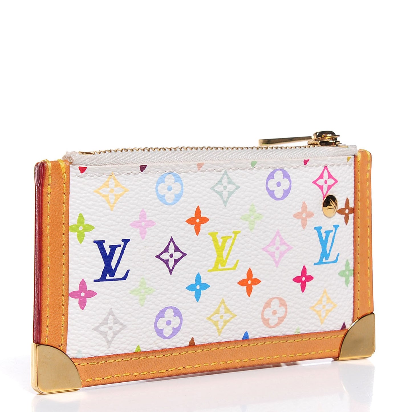 Monogram Multicolor Key Pouch White