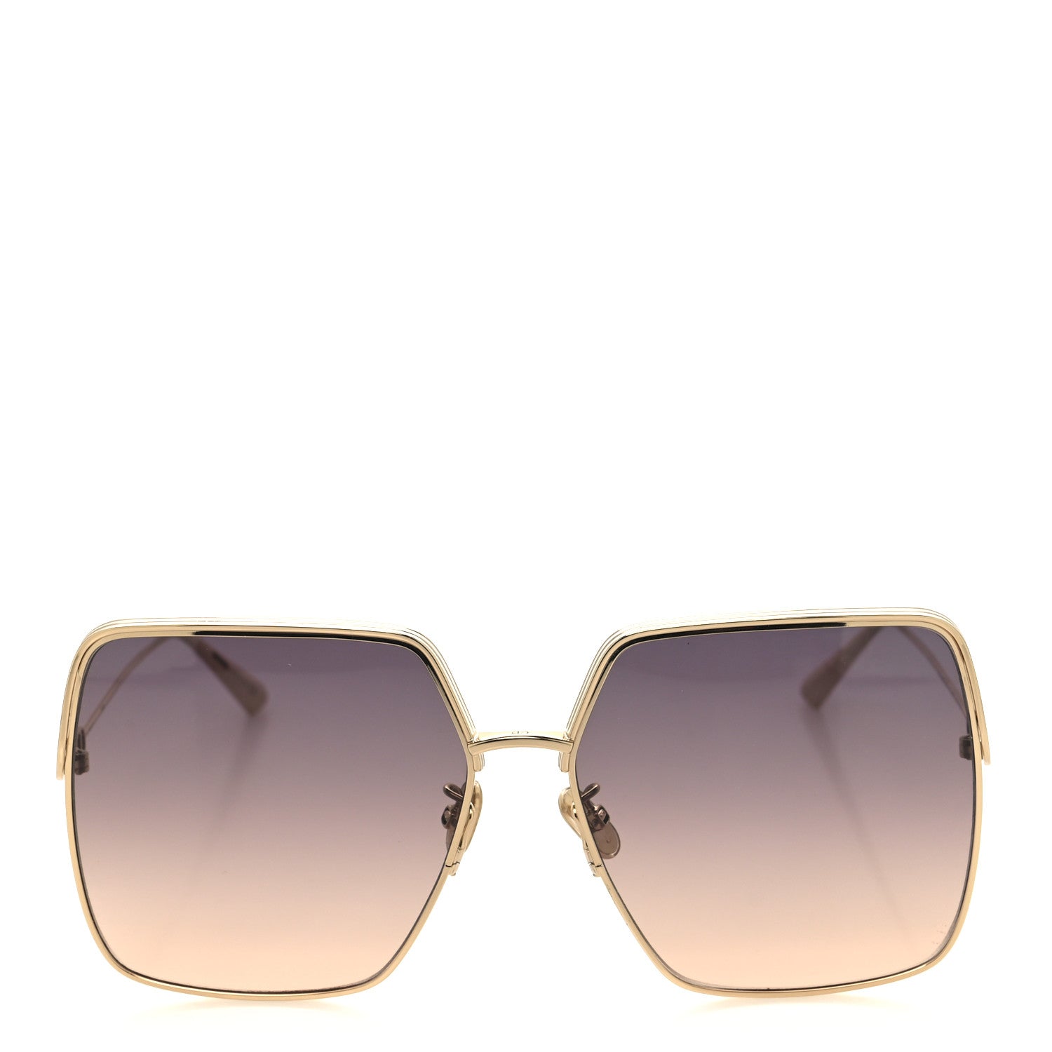 Christian Dior Metal EverDior Square Sunglasses Gold 2 of 8