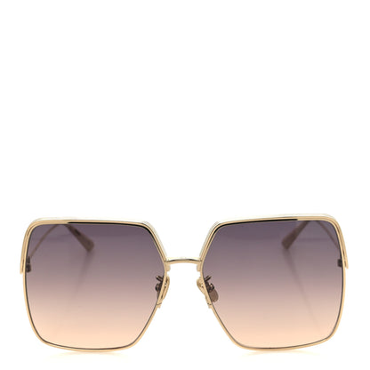 Christian Dior Metal EverDior Square Sunglasses Gold 2 of 8