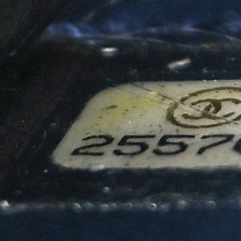 Tweed Snakeskin Quilted Medium CC Filigree Vanity Case Dark Navy