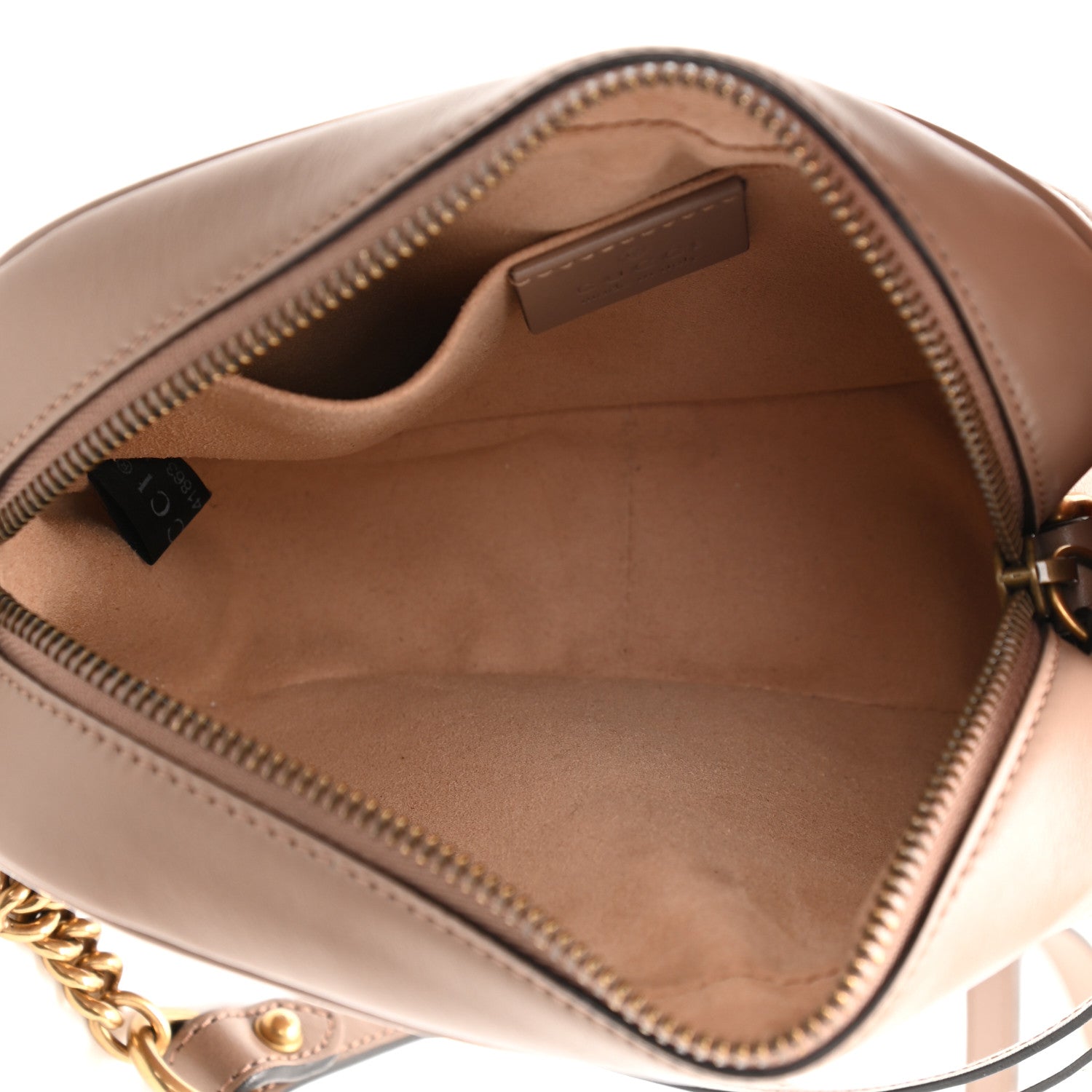 Gucci Calfskin Matelasse Mini GG Marmont Chain Shoulder Bag Porcelain Rose 5 of 9