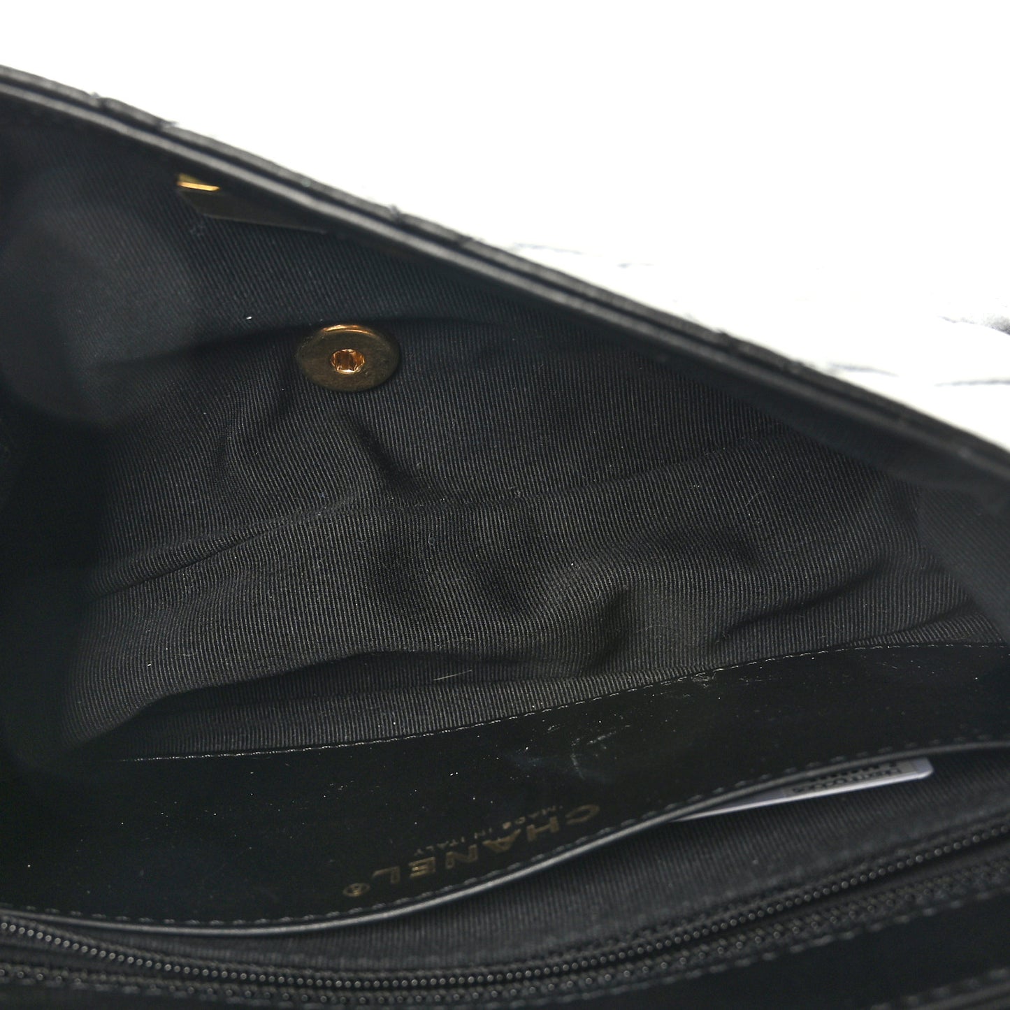 Lambskin Quilted Medium Pillow Crush Flap Black