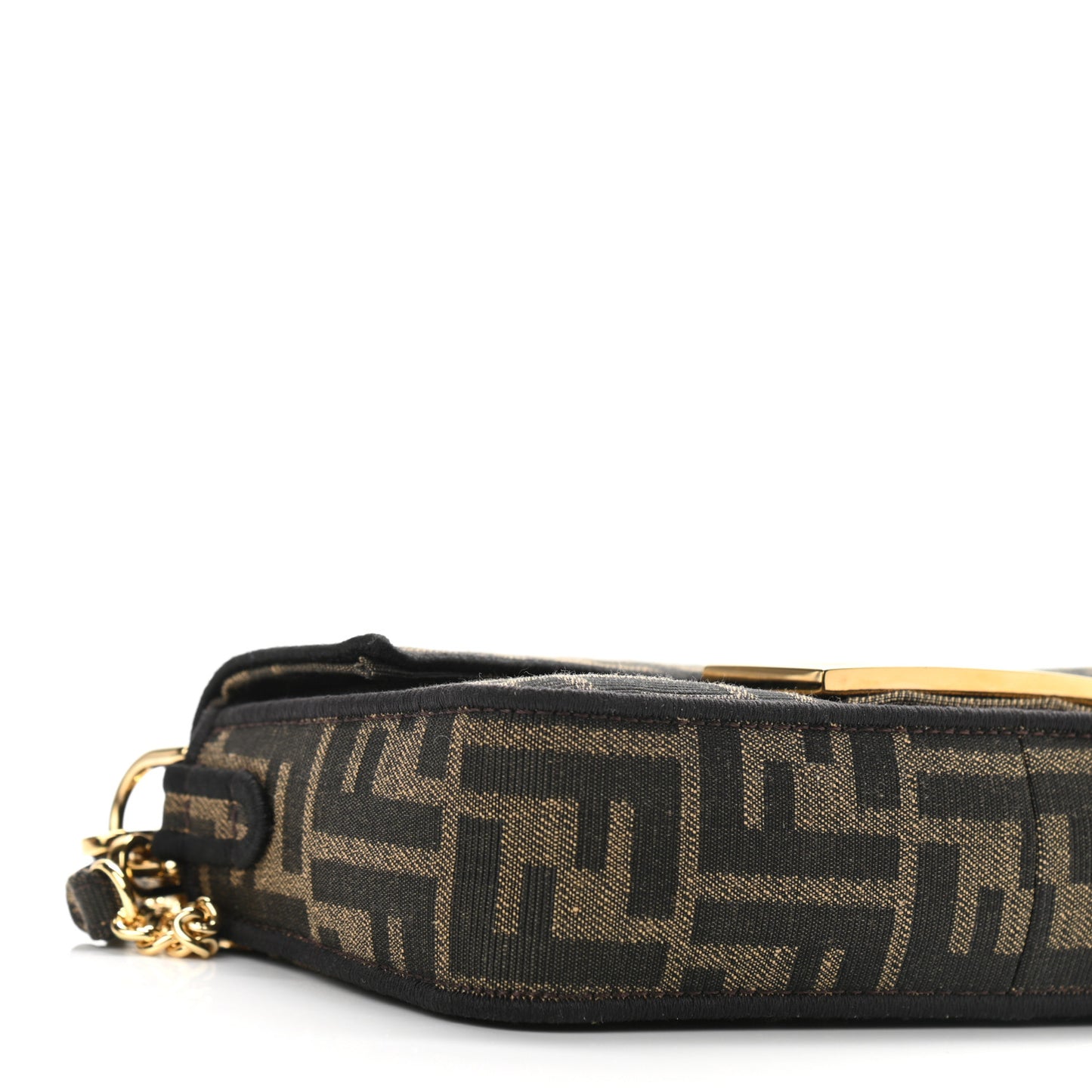Fabric Jacquard FF 1974 Mini Baguette Tobacco Moro Black