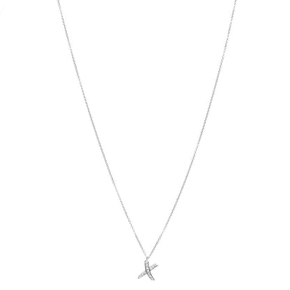 Tiffany 18K White Gold Diamond Paloma Picasso Graffiti X Pendant Necklace 1 of 16