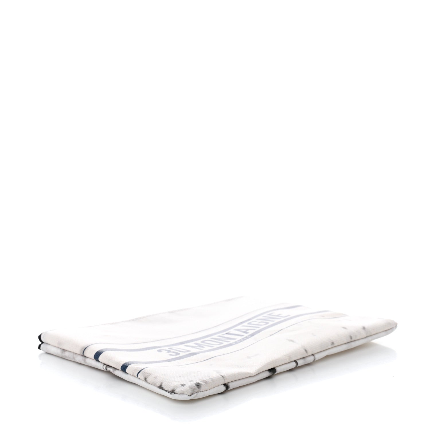 Christian Dior Trompe-L’oeil Canvas 30 Montaigne Cosmetic Pouch White Blue 4 of 5