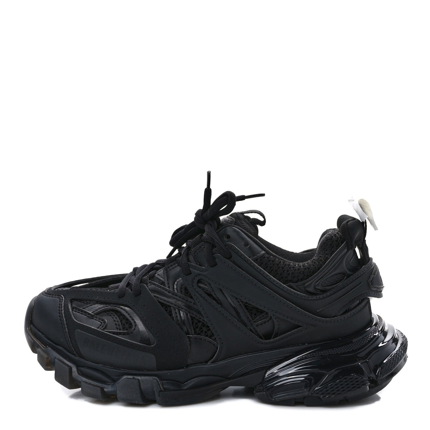 Balenciaga Rubber Mesh Fabric Clear Sole Womens Track Sneakers 38 Black 1 of 9