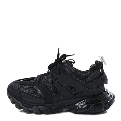 Balenciaga Rubber Mesh Fabric Clear Sole Womens Track Sneakers 38 Black 1 of 9