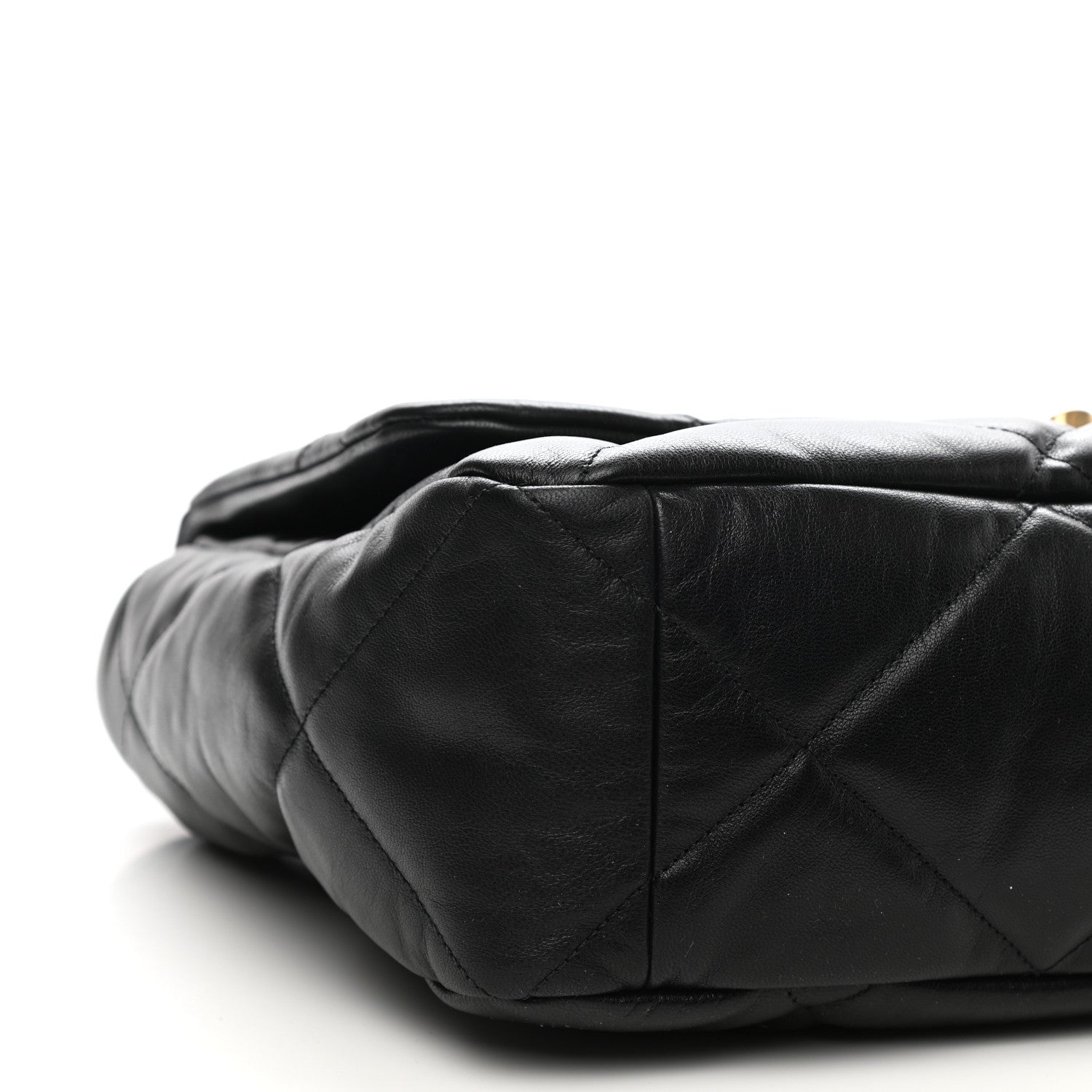 Chanel Goatskin Quilted Maxi Chanel 19 Flap Black 7 of 9