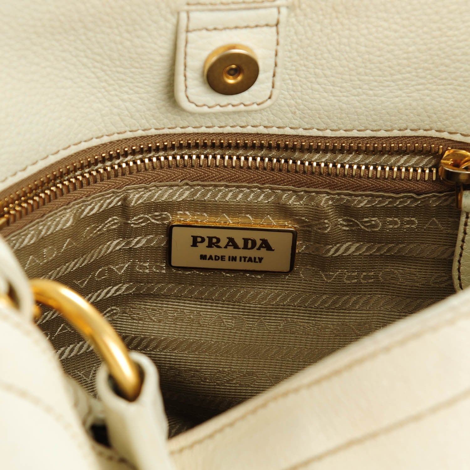 Prada Vitello Daino Side Pocket Hobo Talco 6 of 8