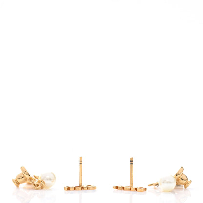 Christian Dior Pearl Crystal Dio(r)evolution Earrings Gold 7 of 13