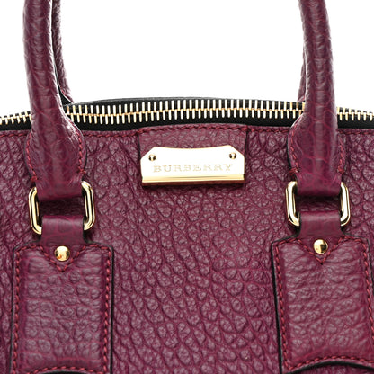 Burberry Heritage Grain Small Orchard Bowling Bag Damson Magenta 9 of 11