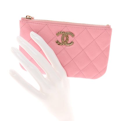 Chanel Caviar Quilted Small Multi Chain Cosmetic Case Pink 2 of 8