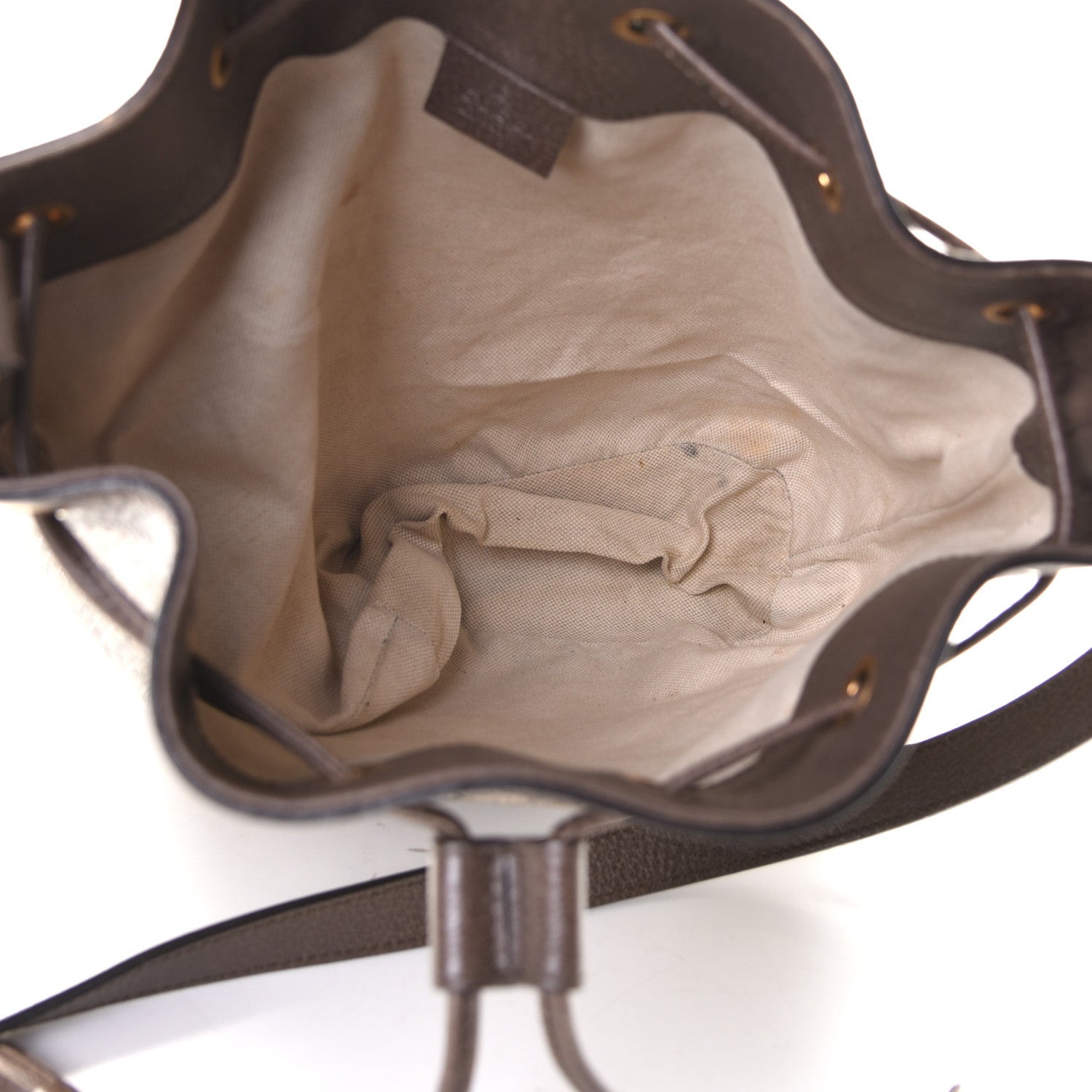 Gucci GG Supreme Monogram Web Ophidia Bucket Bag Brown 4 of 7