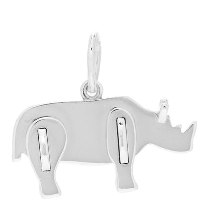 Tiffany Sterling Silver Save the Wild Rhino Charm 1 of 5