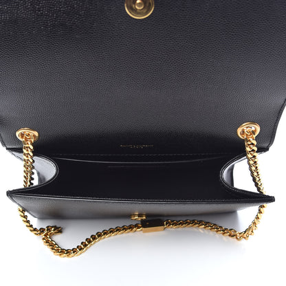 Saint Laurent Grain De Poudre Small Monogram Kate Satchel Black 5 of 8