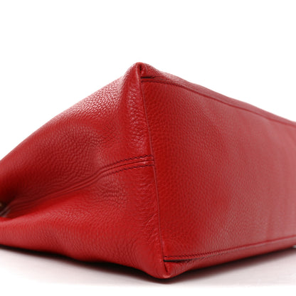 Gucci Pebbled Calfskin Medium Soho Chain Shoulder Bag Tabasco Red 17 of 19