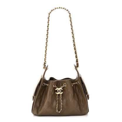 Chanel Caviar Quilted Mini Chanel 25 Handbag Dark Khaki 1 of 10