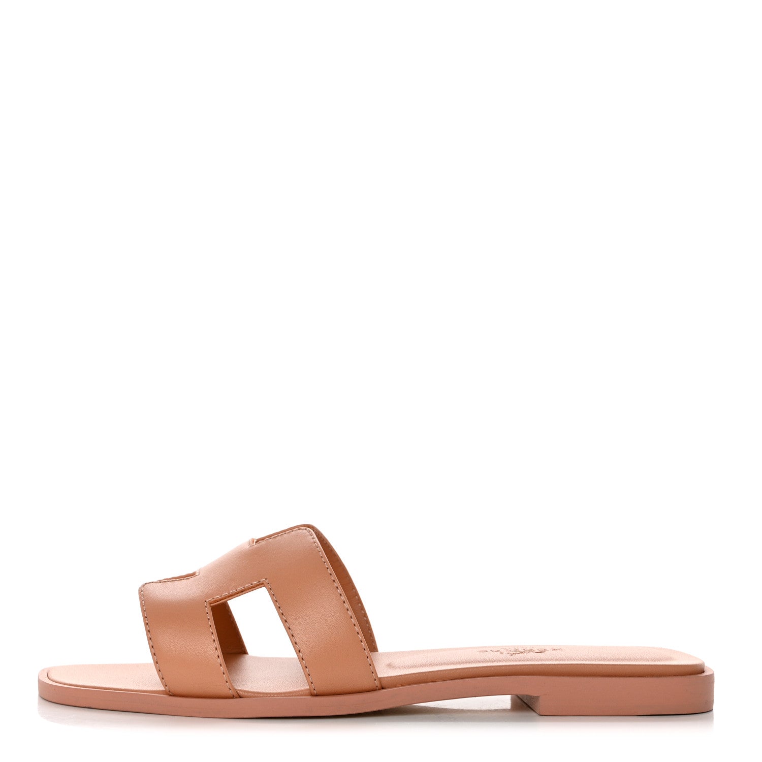 Hermes Box Calfskin Oran Sandals 35 Granit Rose 1 of 8