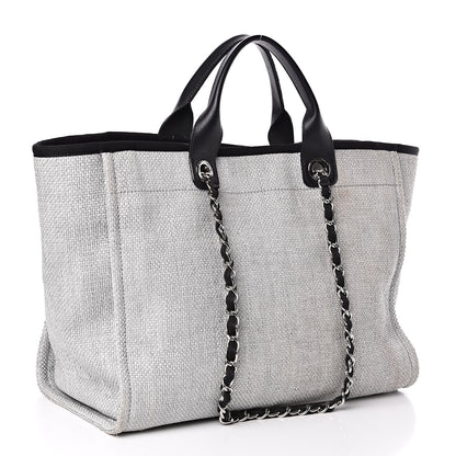 Chanel Canvas Deauville Large Tote Grey 3 of 10