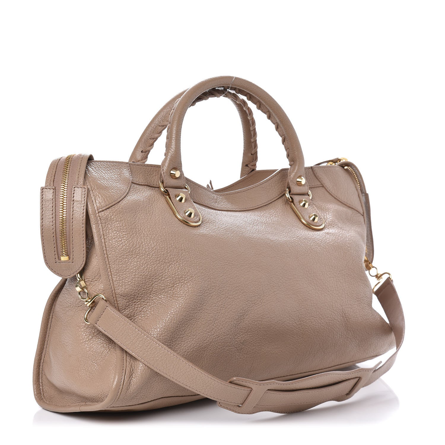 Balenciaga Chevre Gold Metallic Edge Hardware City Rose Des Sables 3 of 13