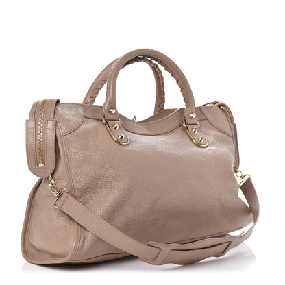 Balenciaga Chevre Gold Metallic Edge Hardware City Rose Des Sables 3 of 13