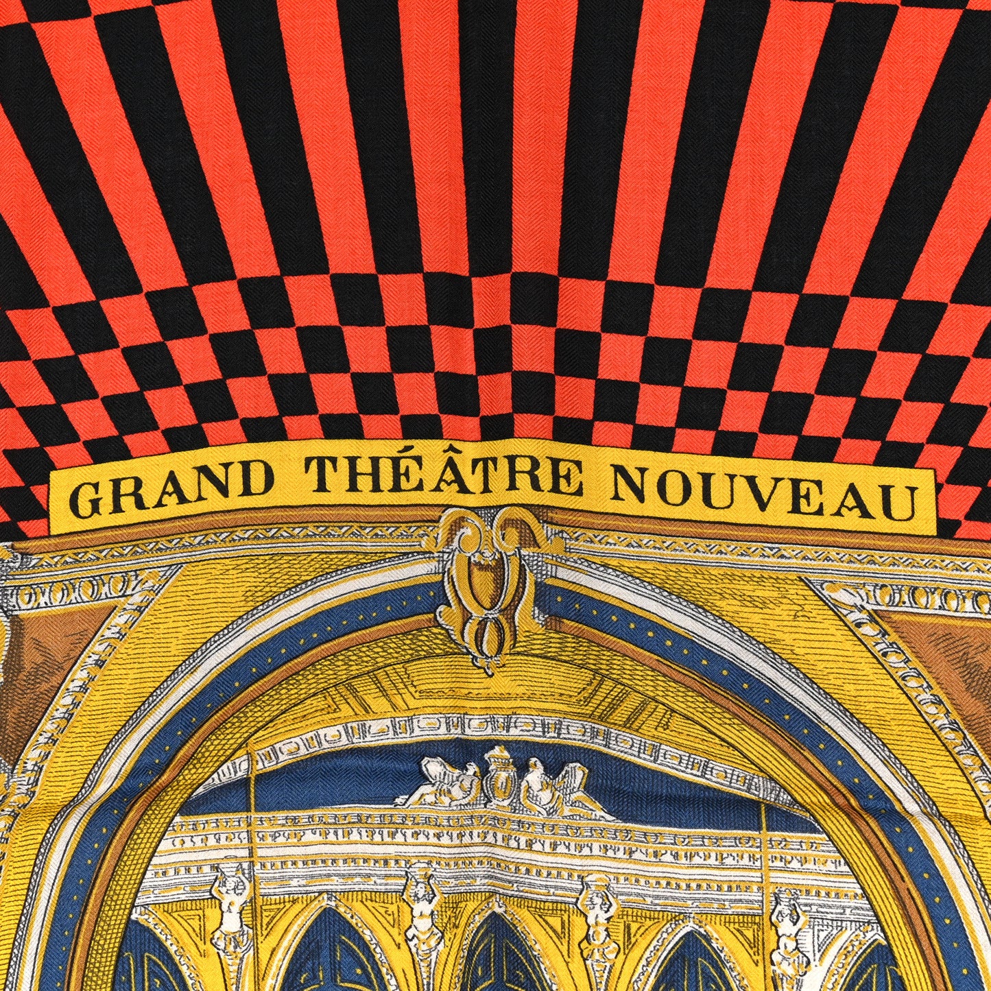 Cashmere Silk Grand Theatre Nouveau Shawl 140 Naturel Gold Multicolor