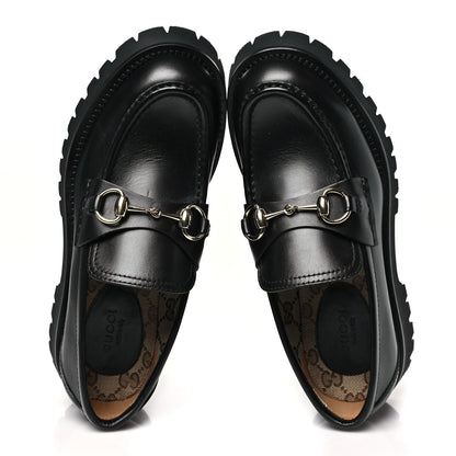 Gucci Betis Glamour Calfskin Womens Horsebit Loafers 37 Black 2 of 11