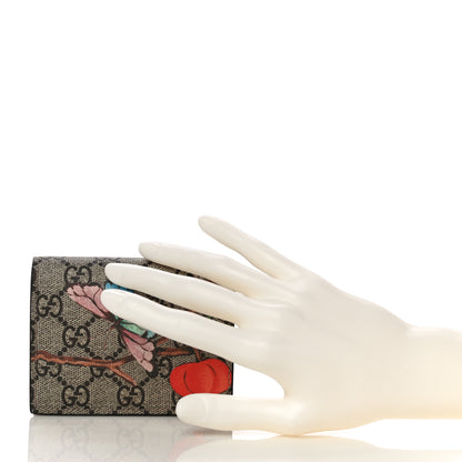 Gucci GG Supreme Monogram Tian Card Case Beige Multicolor Red 2 of 10