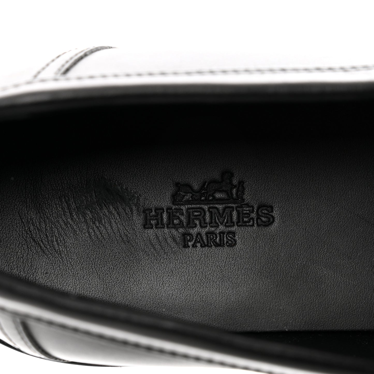Calfskin Womens Hot Loafer 38.5 Black