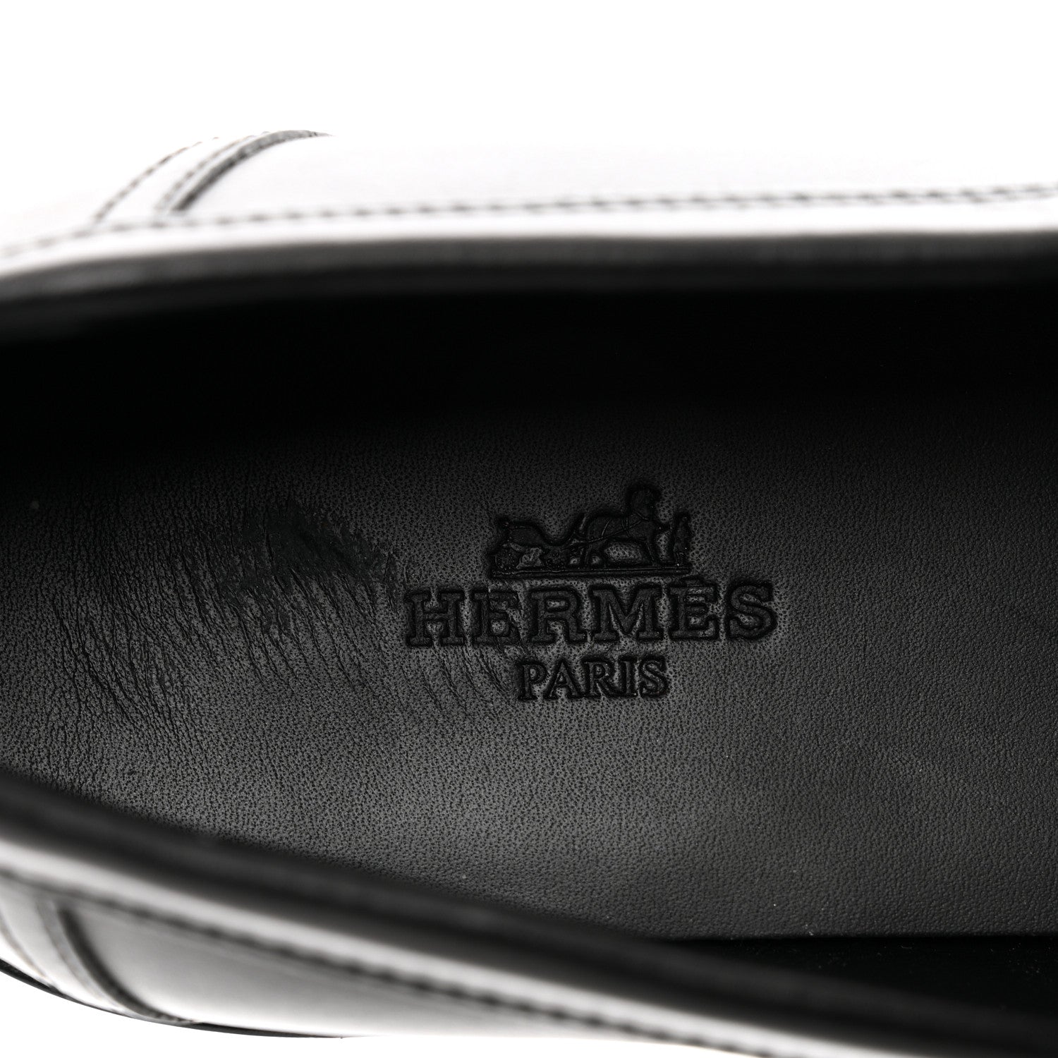 Hermes Calfskin Womens Hot Loafer 38.5 Black 7 of 8