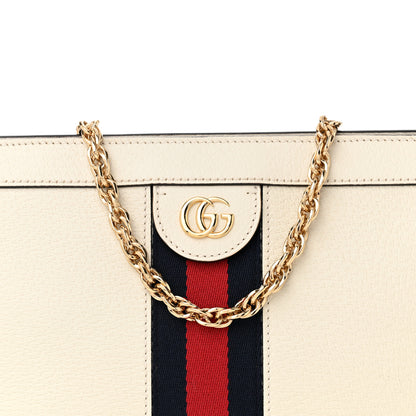 Gucci Textured Calfskin Web Small Ophidia Chain Shoulder Bag Mystic White 9 of 13