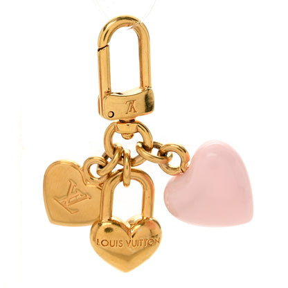 Louis Vuitton Micro Charms LV Heart Bag Charm Key Holder Gold 2 of 4