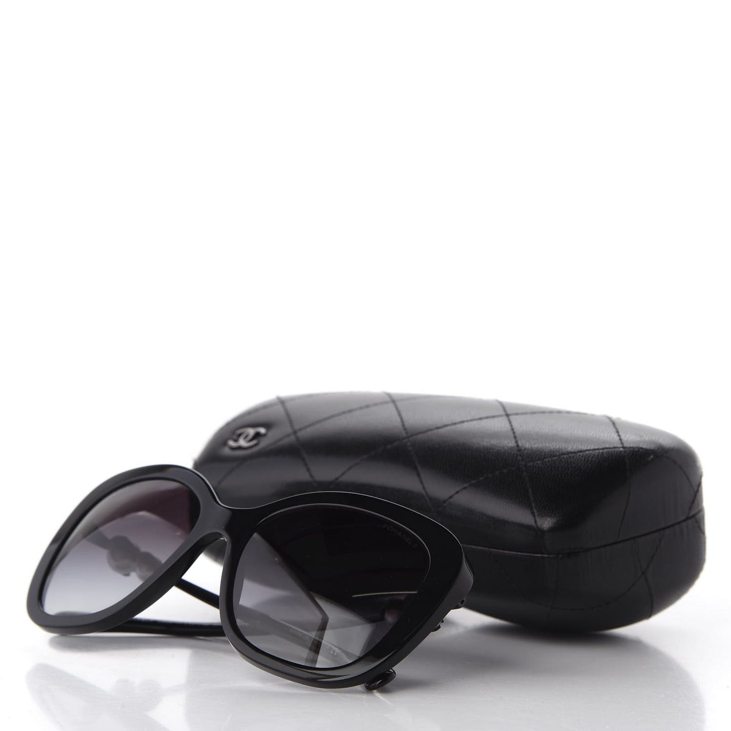 Acetate Butterfly Winter Pearl Sunglasses 5339-H Black