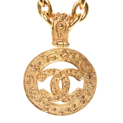 Chanel Chain CC Long Pendant Necklace Gold 4 of 6
