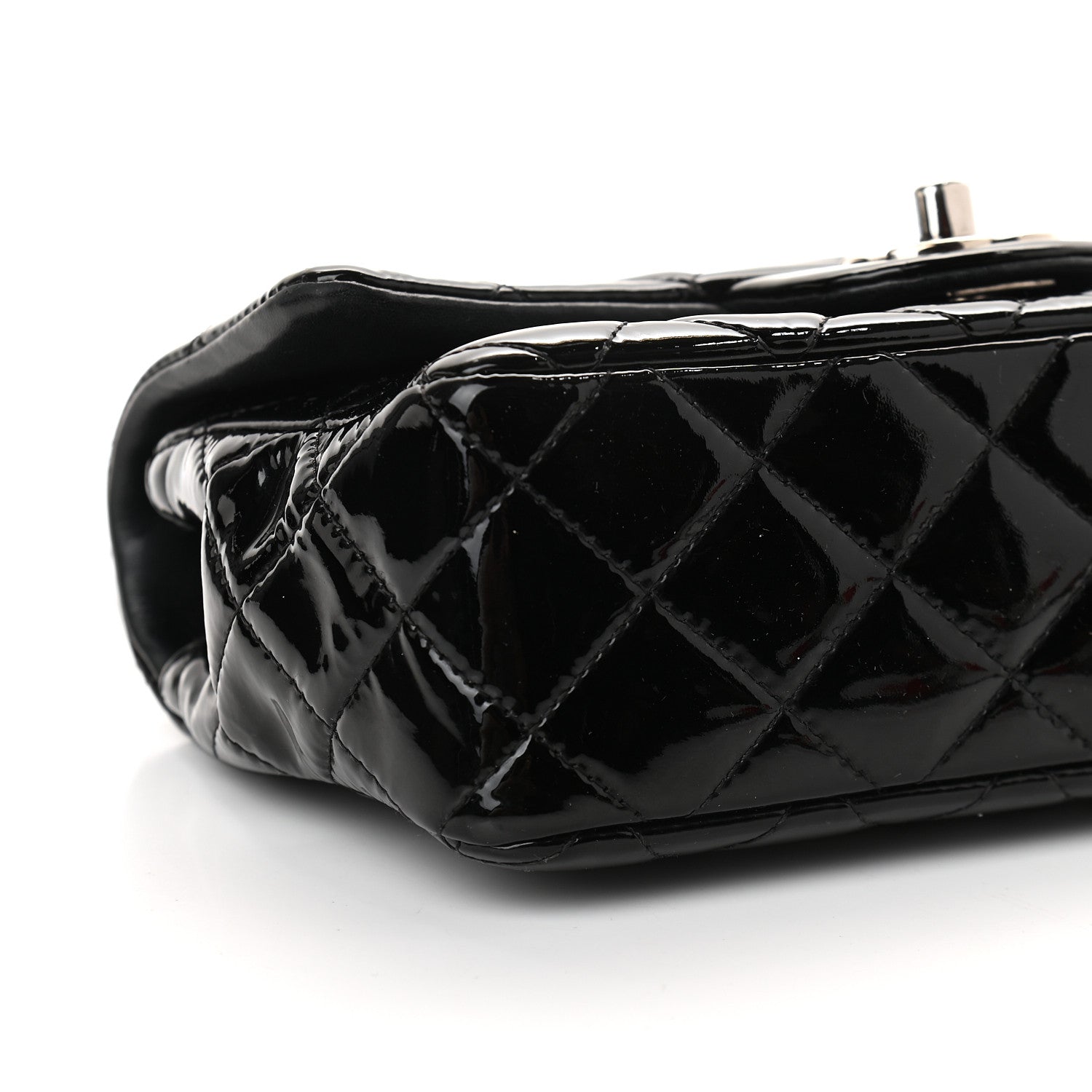 Chanel Patent Calfskin Quilted Mini Rectangular Flap Black 8 of 9